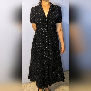 Urban Outfitters button-down polka dot maxi dress
